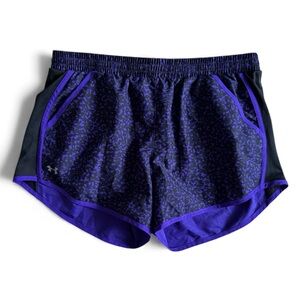 Under Armour Running Shorts Briefs Workout Gym Hiking Trail Purple Black Medium